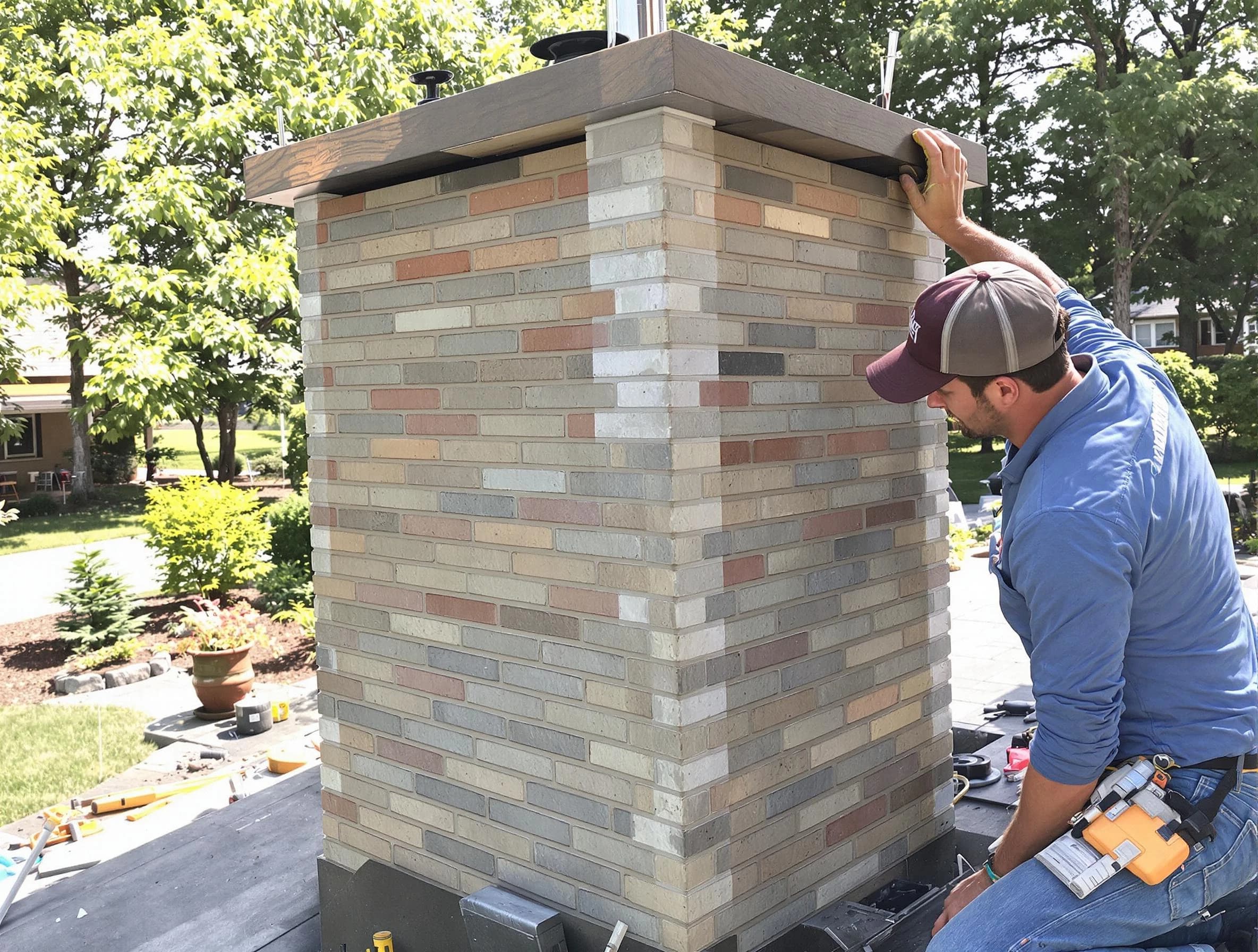 Saratoga Springs Chimney Sweep completing a modern chimney remodel in Saratoga Springs, UT