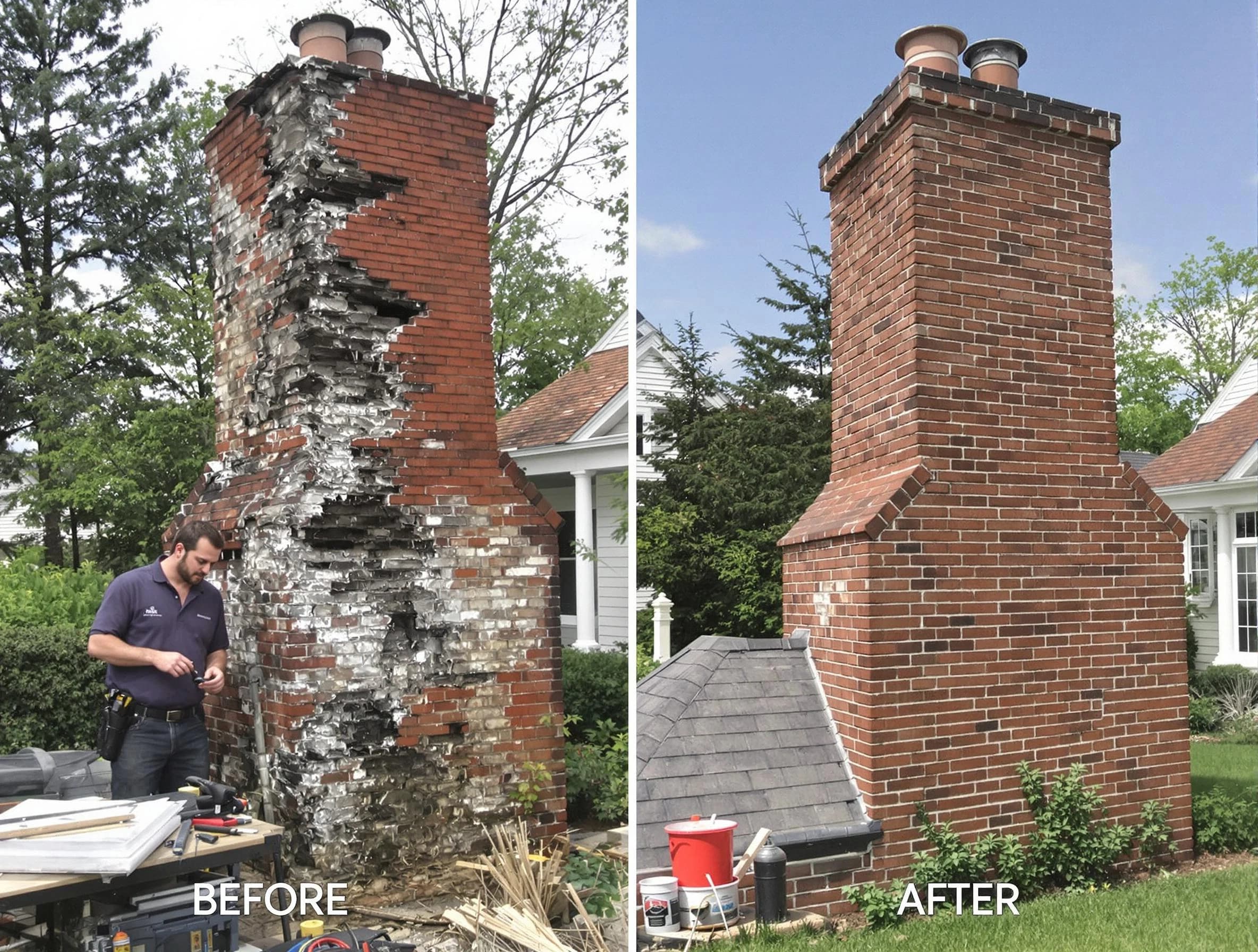 Saratoga Springs Chimney Sweep performing a full chimney restoration in Saratoga Springs, UT