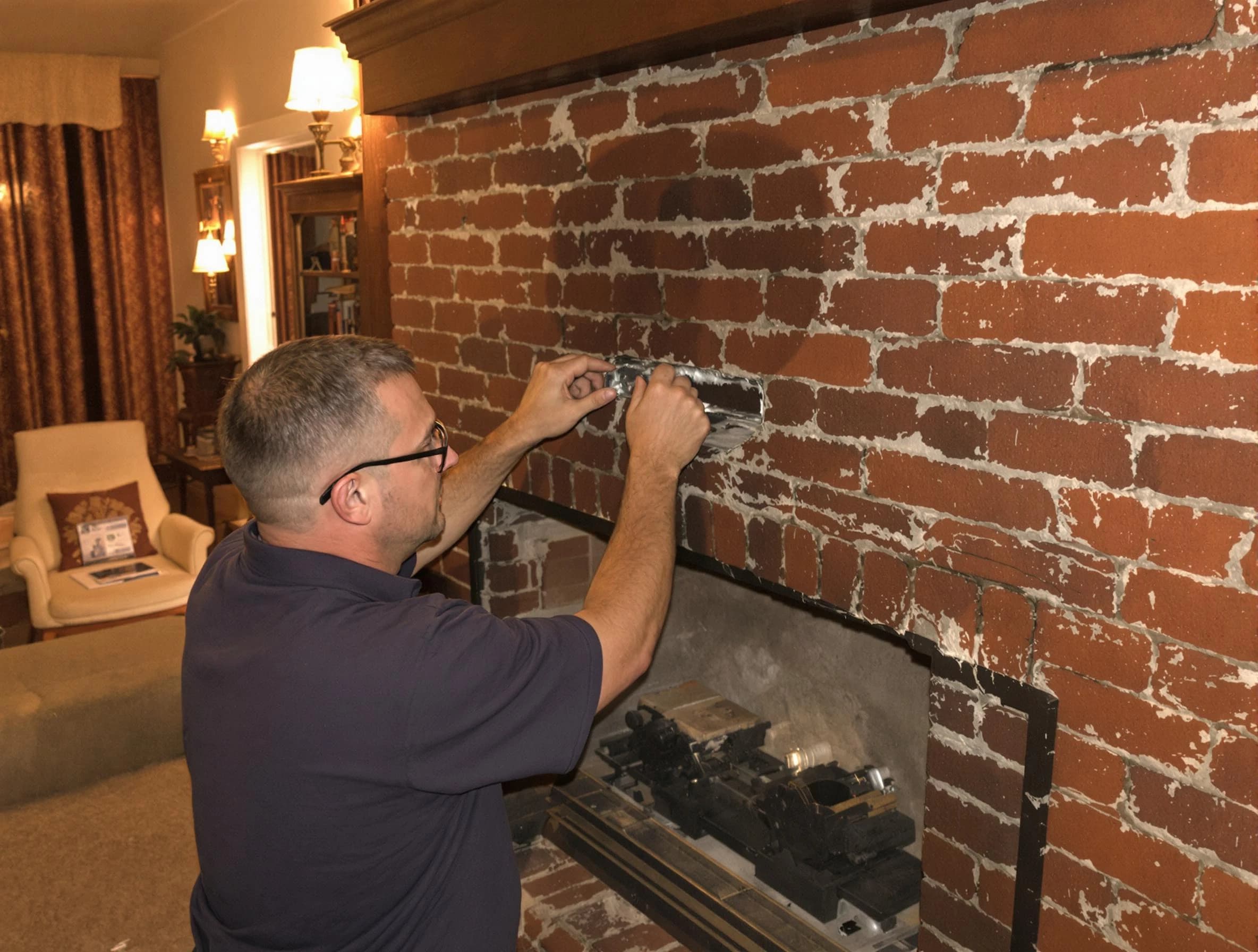 Saratoga Springs Chimney Sweep expert fixing a fireplace in Saratoga Springs, UT