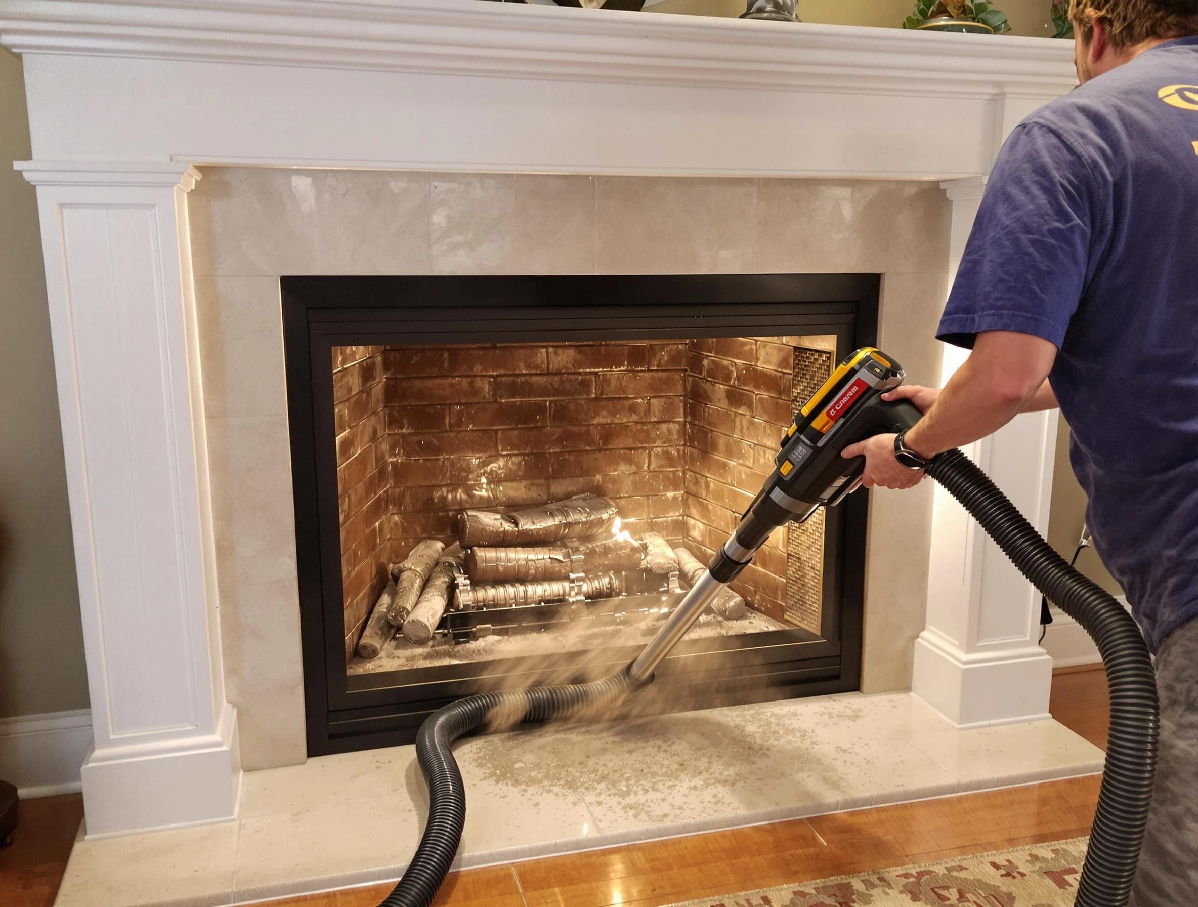 Fireplace cleaning performed by Saratoga Springs Chimney Sweep in Saratoga Springs, UT