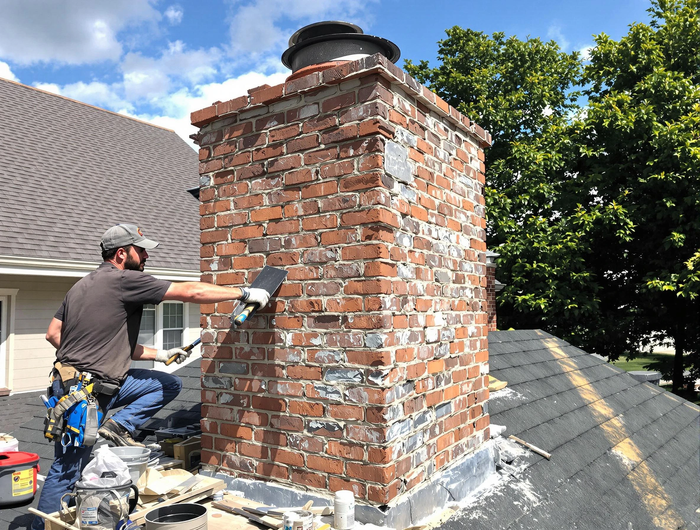Completed chimney rebuild by Saratoga Springs Chimney Sweep in Saratoga Springs, UT