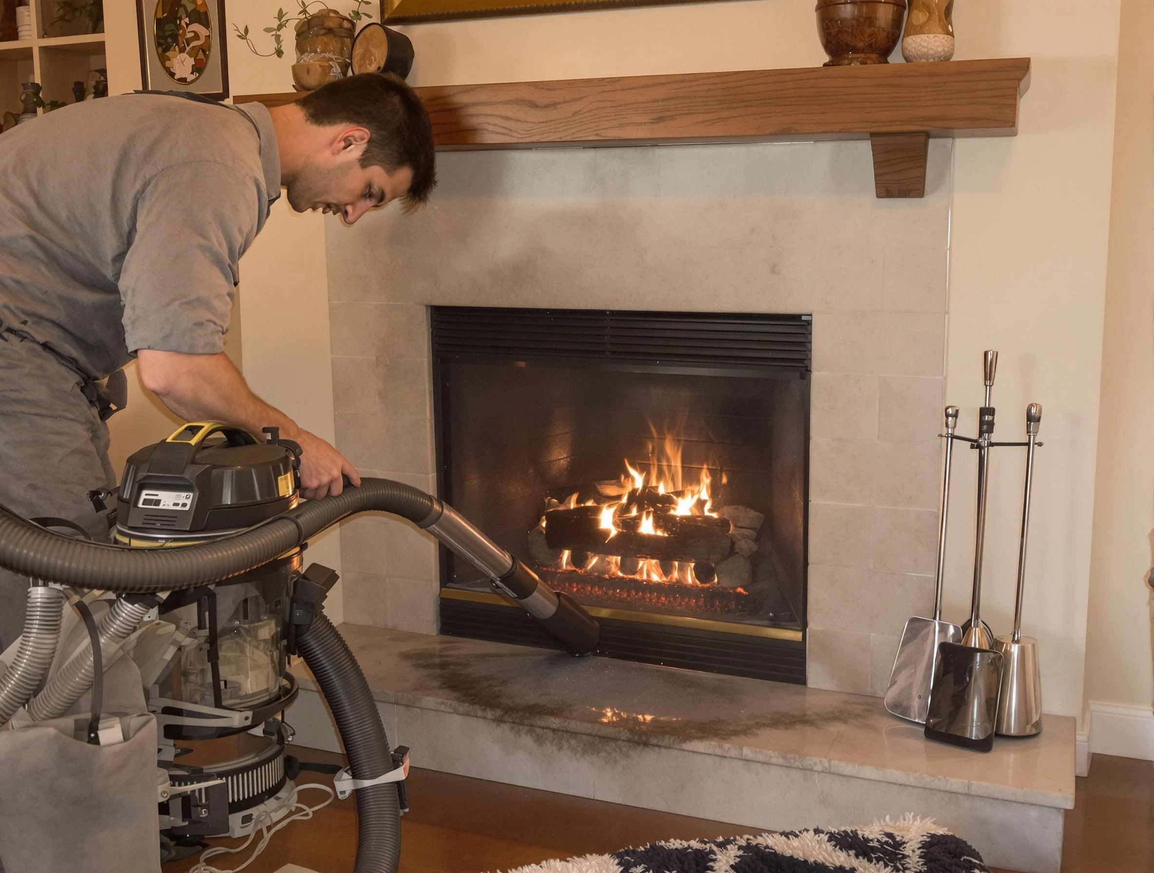 Routine fireplace upkeep by Saratoga Springs Chimney Sweep in Saratoga Springs, UT