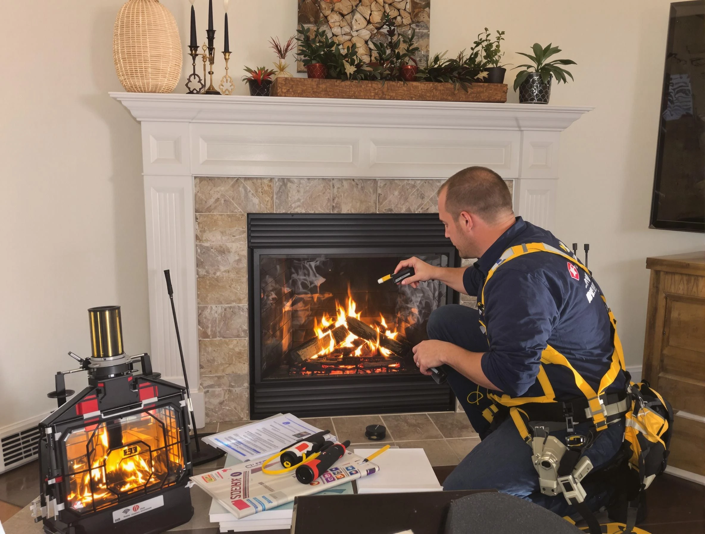 Safety-focused fireplace inspection by Saratoga Springs Chimney Sweep in Saratoga Springs, UT
